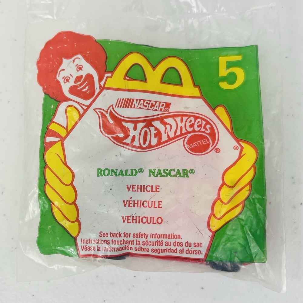 McDonalds Ronald Nascar Vehicle Mattel Hot Wheels Toy 1998 Happy Meal Toy - Picture 5 of 6